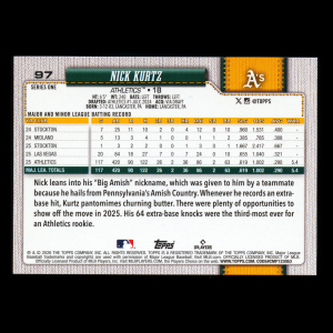 Nick Kurtz 2026 Topps '91 Topps All-Star Rookie Athletics