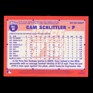 Cam Schlittler RC 2026 Topps '91 Topps Rookie Yankees