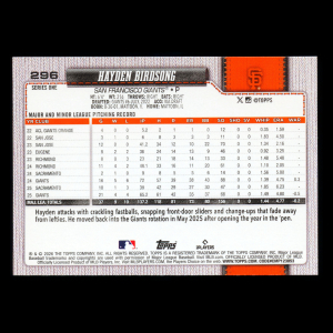Hayden Birdsong 2026 Topps Future Stars Giants