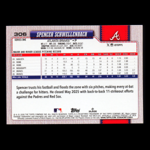 Spencer Schwellenbach 2026 Topps Future Stars Braves
