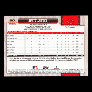 Rhett Lowder 2026 Topps Future Stars Reds