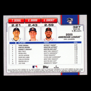 Skubal - Crochet - Brown 2026 Topps League Leaders Tigers - Red Sox - Astros