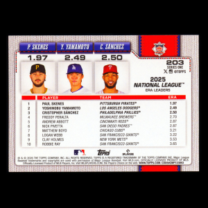 Yamamoto - Skenes - Snchez 2026 Topps Leaders Dodgers - Pirates - Phillies