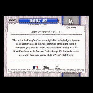 Shohei Ohtani 2026 Topps Combo Card Dodgers