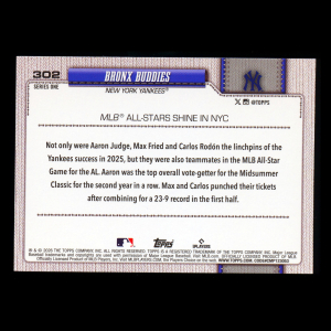 Aaron Judge 2026 Topps Combo Card Yankees