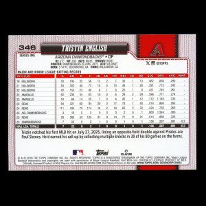 Tristin English RC 2026 Topps Diamante Foil Rookie Diamondbacks