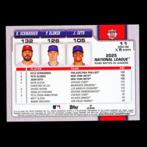 Alonso - Kyle Schwarber - Soto 2026 Topps League Leaders Mets - Phillies - Mets