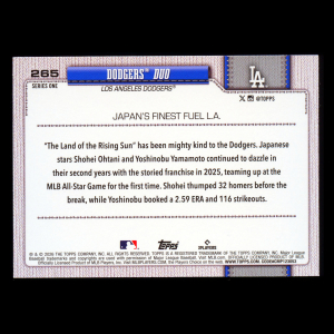 Shohei Ohtani 2026 Topps Combo Card Dodgers