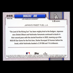 Shohei Ohtani 2026 Topps Combo Card Dodgers