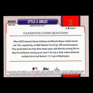 Roman Anthony 2026 Topps Combo Card Red Sox