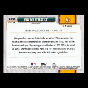 Nick Kurtz 2026 Topps Combo Card Athletics