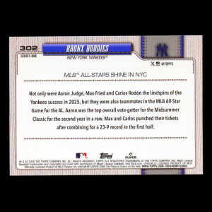 Aaron Judge 2026 Topps Combo Card Yankees