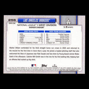 Los Angeles Dodgers 2026 Topps Team Card Dodgers