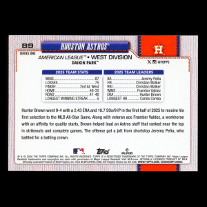 Houston Astros 2026 Topps Team Card Astros