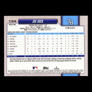Joe Rock RC 2026 Topps Rookie Rays
