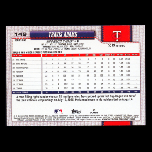 Travis Adams RC 2026 Topps Rookie Twins