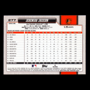 Jeremiah Jackson RC 2026 Topps Rookie Orioles