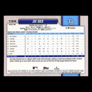Joe Rock RC 2026 Topps Rookie Rays
