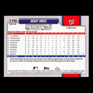 Brady House RC 2026 Topps Rookie Nationals