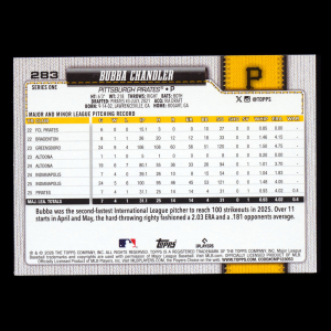 Bubba Chandler RC 2026 Topps Rookie Pirates