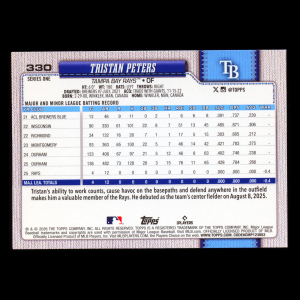 Tristan Peters RC 2026 Topps Rookie Rays