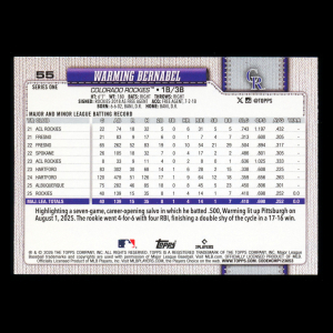 Warming Bernabel RC 2026 Topps Rookie Rockies