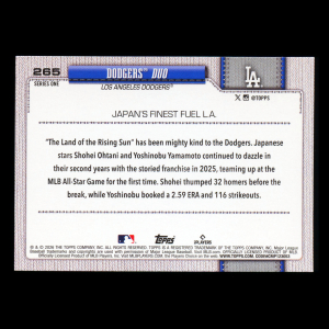 Shohei Ohtani 2026 Topps Combo Card Dodgers