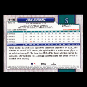 Julio Rodrguez 2026 Topps Mariners