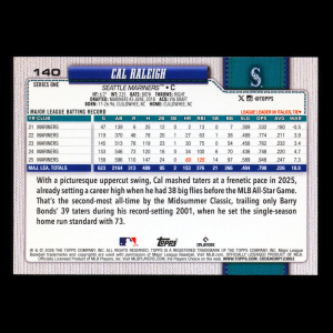 Cal Raleigh 2026 Topps Mariners