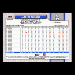 Clayton Kershaw 2026 Topps Dodgers