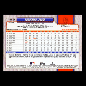Francisco Lindor 2026 Topps Mets