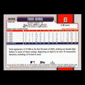 Tarik Skubal 2026 Topps Tigers