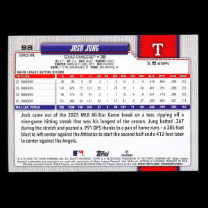 Josh Jung 2026 Topps Spring Training Rangers