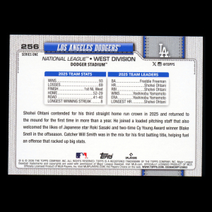 Angeles Dodgers 2026 Topps Holo Foil Team Card Dodgers