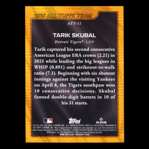 Tarik Skubal 2026 Topps '25 All-Topps Team Tigers
