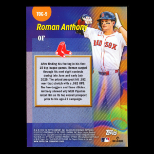 Roman Anthony RC 2026 Topps Titans of The Game Rookie Red Sox