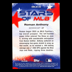 Roman Anthony RC 2026 Topps Stars of MLB Rookie Red Sox