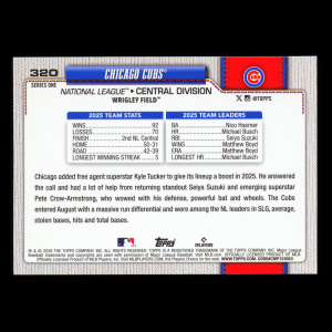 Chicago Cubs 2026 Topps Team Card Cubs