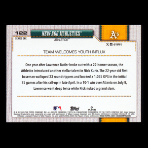 Nick Kurtz 2026 Topps Combo Card Athletics