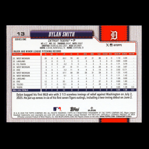 Dylan Smith RC 2026 Topps Rookie Tigers