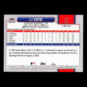 C.J. Kayfus RC 2026 Topps Rookie Guardians