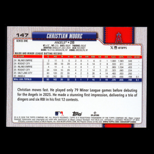 Christian Moore RC 2026 Topps Rookie Angels