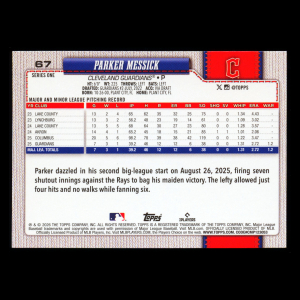 Parker Messick RC 2026 Topps Rookie Guardians