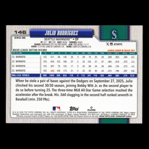 Julio Rodrguez 2026 Topps Mariners