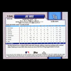 Joe Rock RC 2026 Topps Diamante Foil Rookie Rays