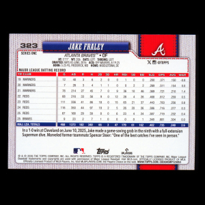 Jake Fraley 2026 Topps Diamante Foil Braves