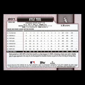 Kyle Teel RC 2026 Topps Diamante Foil Rookie White Sox