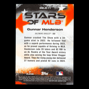 Gunnar Henderson 2026 Topps Stars Of MLB Orioles