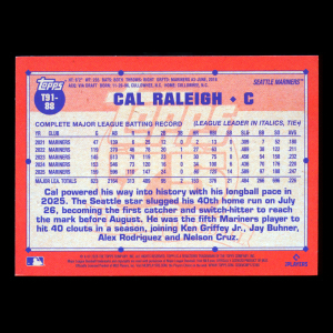 Cal Raleigh 2026 Topps '91 Topps Crackle Foil Mariners