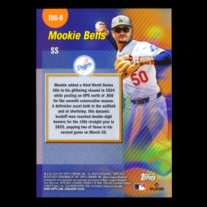 Mookie Betts 2026 Topps Titans Of The Game Dodgers